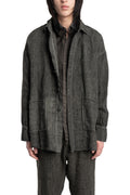 Never Enough | SS26 - Woven Linen Over Shirt, MJA055 Muted Green