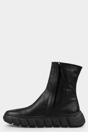 Puro | AW25 - Double zip calf leather sneakers (GREAT HERO)