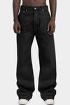 Rick Owens DRKSHDW | AW25 - Geth jeans, Black waxed | DU02E7351 BW