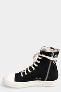 Rick Owens DRKSHDW | SS24 Lido - Ramones sneakers, Black/Milk