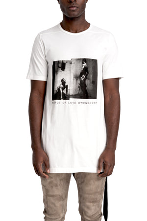 Rick Owens DRKSHDW | SS26 - Level tee, White RN / Rick Piss print DU01F4250 RNEP6P 1109
