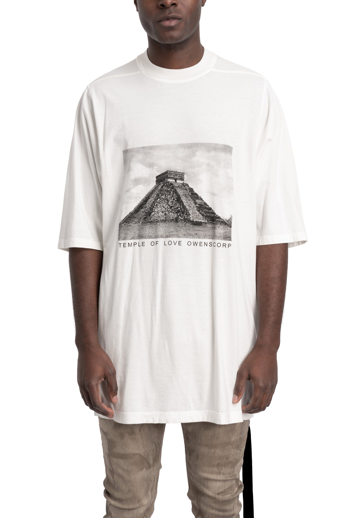 Rick Owens DRKSHDW | SS26 - Jumbo SS T-Shirt, Temple Of Love Print  DU01F4274 RNEP2 1109
