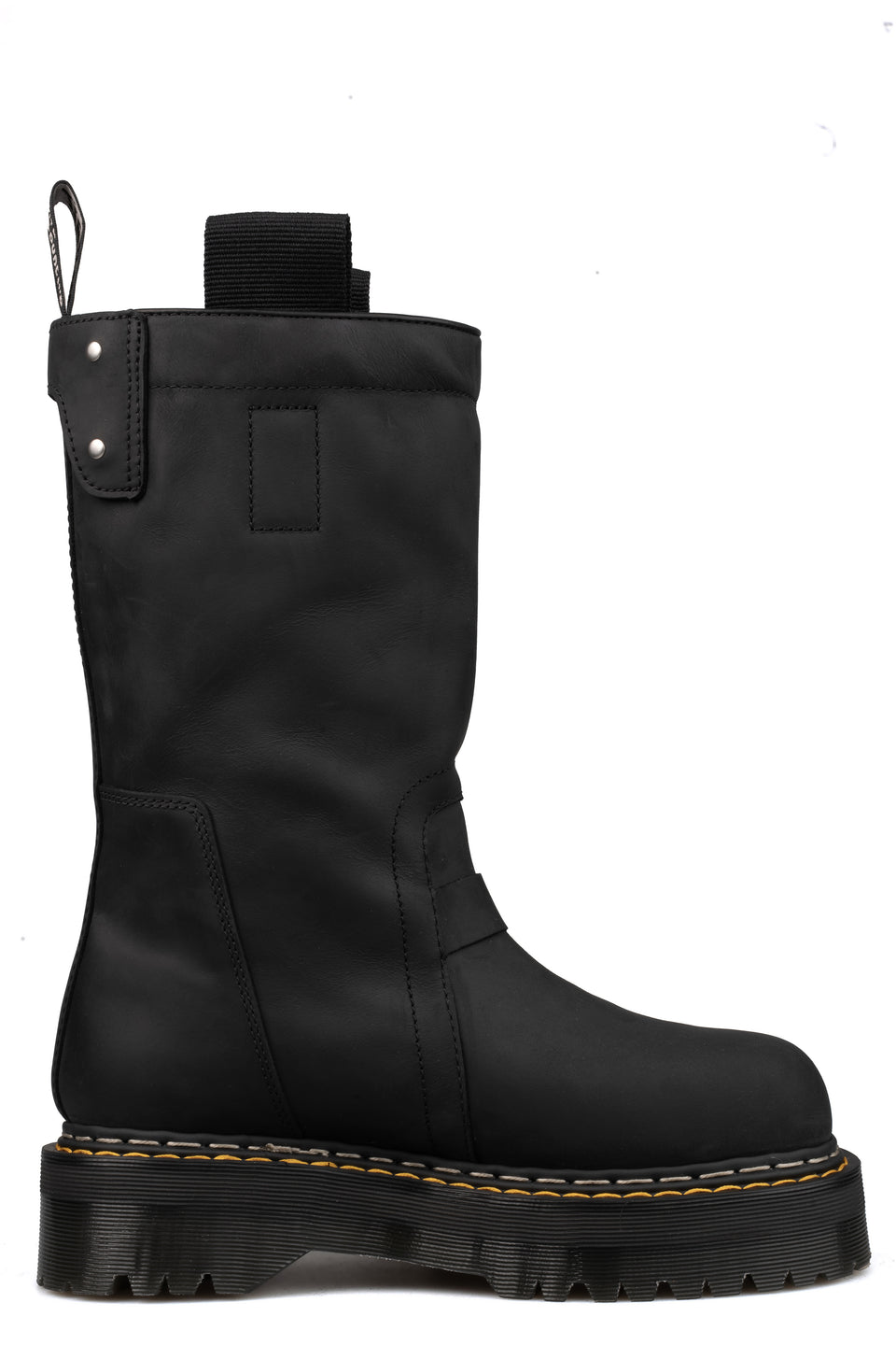 Quad sole steel toe pull on nubuck boot
