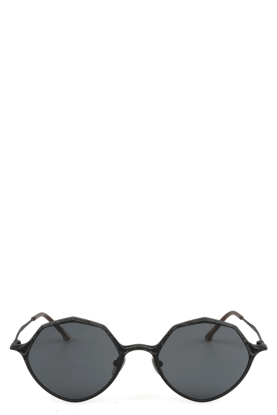 Octagonal titanium sunglasses, Black