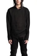 SAN263-1 | SS26 - Woven Linen Raw Sweater, SS26-0505