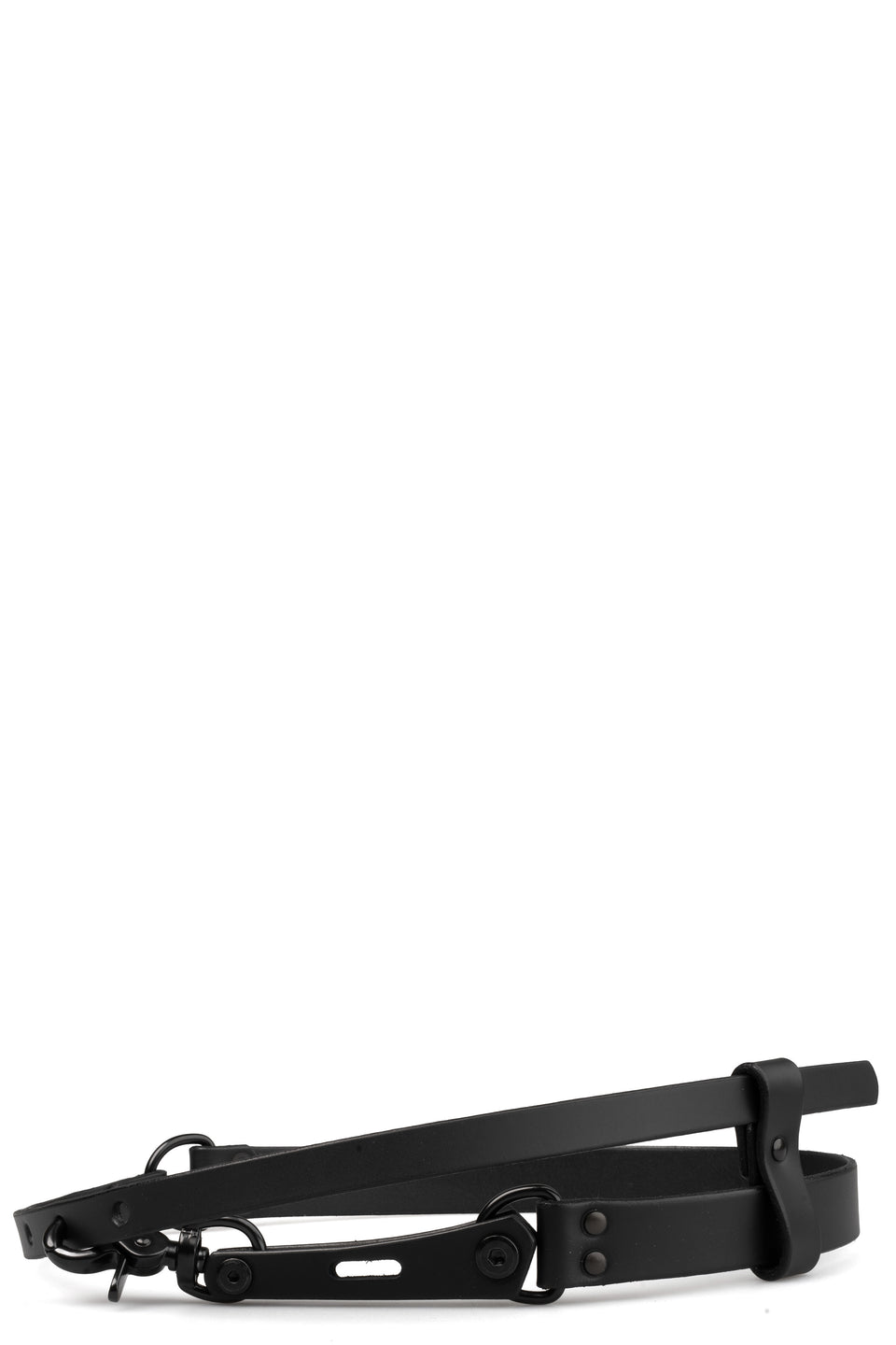 Line leather belt