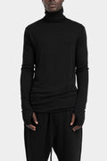 Thom Krom | AW25 - Turtleneck long sleeve tee, Black MTS891