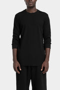 Thom Krom | AW25 - Ribbed 3/4 sleeve t-shirt, MTS895 Black
