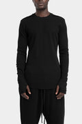 Thom Krom | AW25 - Ribbed long sleeve t-shirt, MTS898 Black