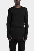Thom Krom | AW25 Piped seams long sleeve tee, MTS900 Black