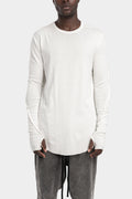 Thom Krom | AW25 Piped seams long sleeve tee, MTS900 White 