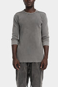 Thom Krom | AW25 - Ribbed 3/4 sleeve t-shirt, Used grey MTS895