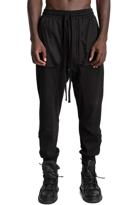 Thom Krom | AW26 - Drop Crotch Cargo Trousers, Black MST537