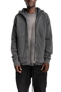 Thom Krom | AW26 - Hooded Zip Jacket, Dark Used Grey MSJ701