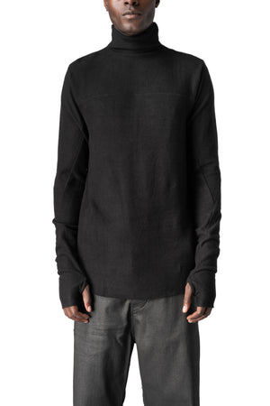 Thom Krom | AW26 - Roll neck long sleeve top, Black MTS1004