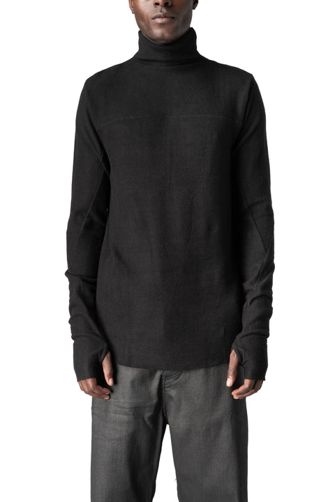 Thom Krom | AW26 - Roll neck long sleeve top, Black MTS1004
