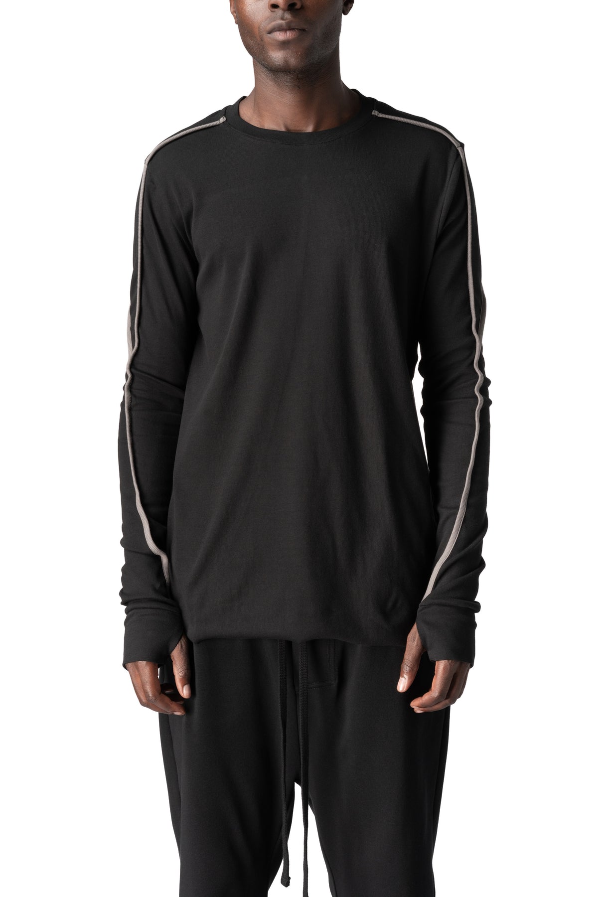 Thom Krom | AW26 - Cotton stretch jersey top, Black MTS960