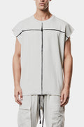 Thom Krom | SS25 - Contrast sleeveless T-Shirt, Light Grey