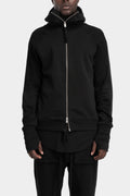 Thom / Krom | SS25 - Hood zip up sweater, Black MSJ691