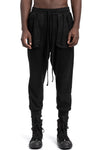 Thom Krom | SS26 - Cotton linen contrast drawstring pants Black MTS523