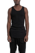 Thom Krom | SS26 - Ribbed cotton tank top, Black MTS947