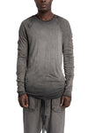 Thom Krom | SS26 - Contrast long sleeve tee, Cold dye grey MTS941