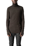 Thom Krom | AW26 - Modal cashmere jersey top, Cold brown MTS979