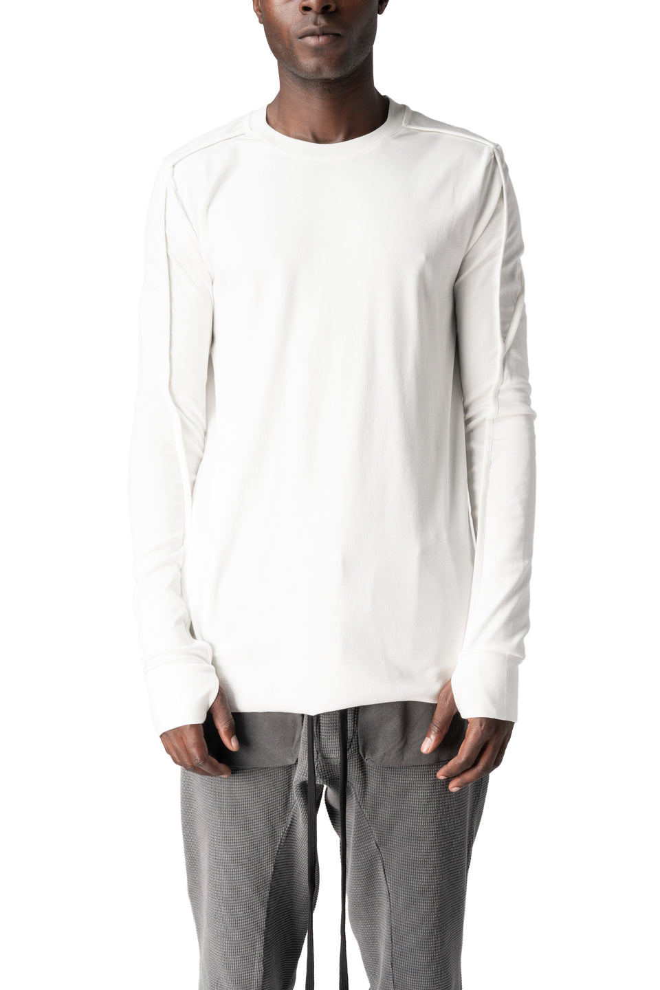 Cotton long sleeve tee, Off white