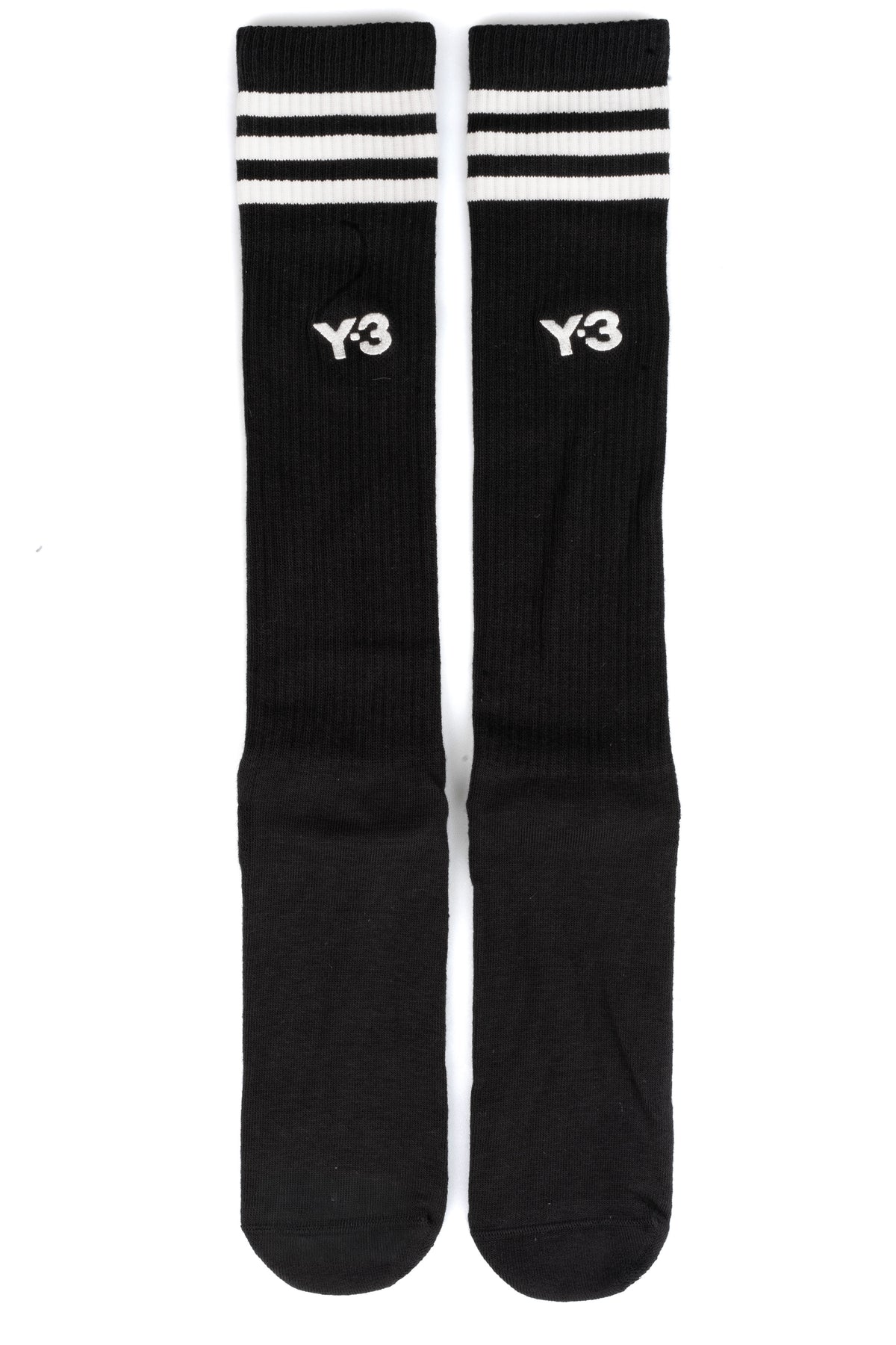 Y-3 | Striped High Socks, Black KD0204