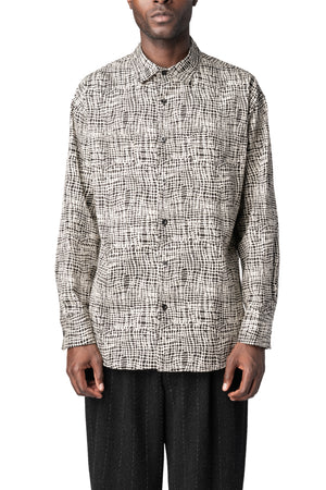 Y's Yohji Yamamoto | AW26 - Graphic print cotton shirt, Black MW-B73-014