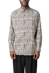 Y's Yohji Yamamoto | AW26 - Graphic print cotton shirt, Black MW-B73-014