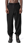 Y's Yohji Yamamoto | AW26 - Shrink wool patch pocket pants, Black MW-P70-101