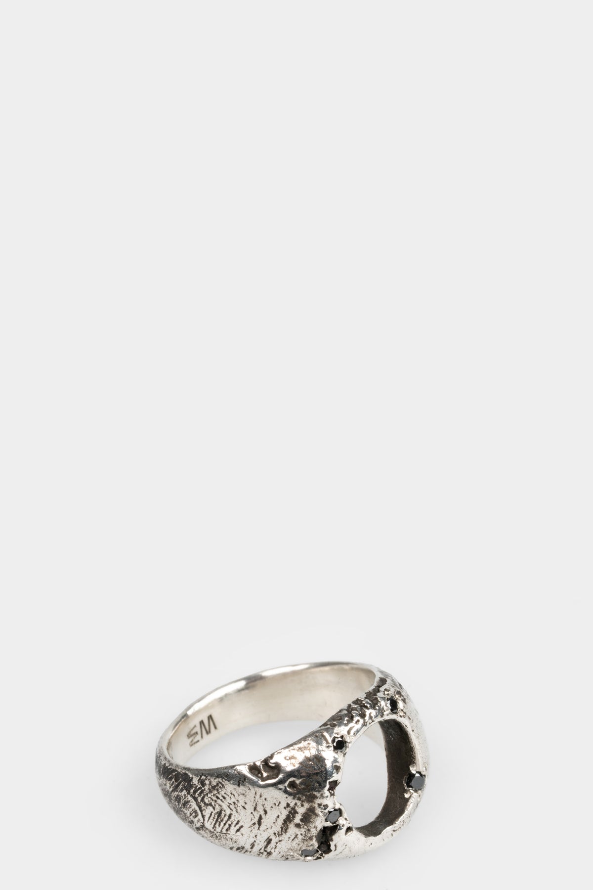 Enris Mars | Black diamonds crater ring