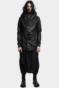 JULIUS_7 | Permanent collection - Coated off center zip hoodie